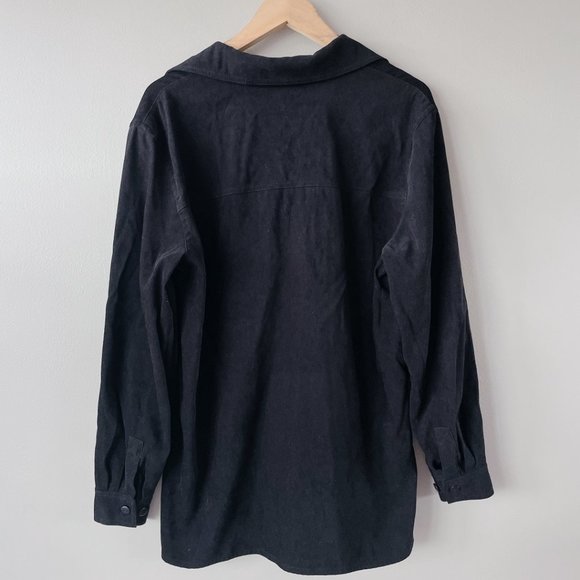 Alia Vintage Shacket black size 14 women’s oversized shirt - Picture 4 of 13
